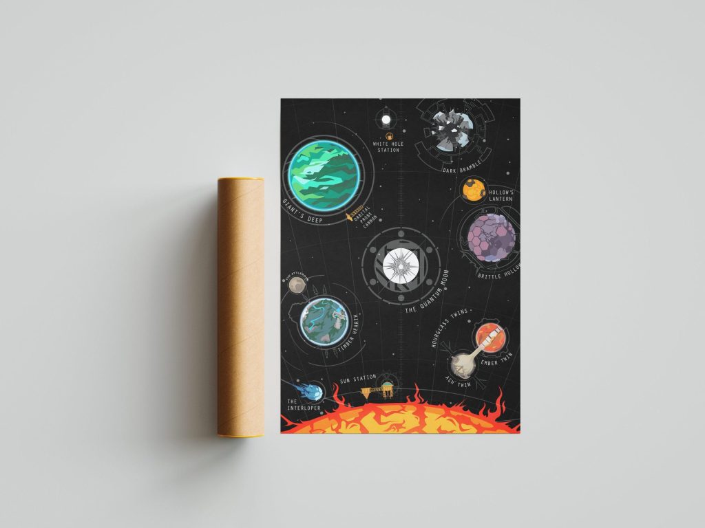 Outer Wilds System Giant Deep The Quantum Moon Wall Art - Image 3