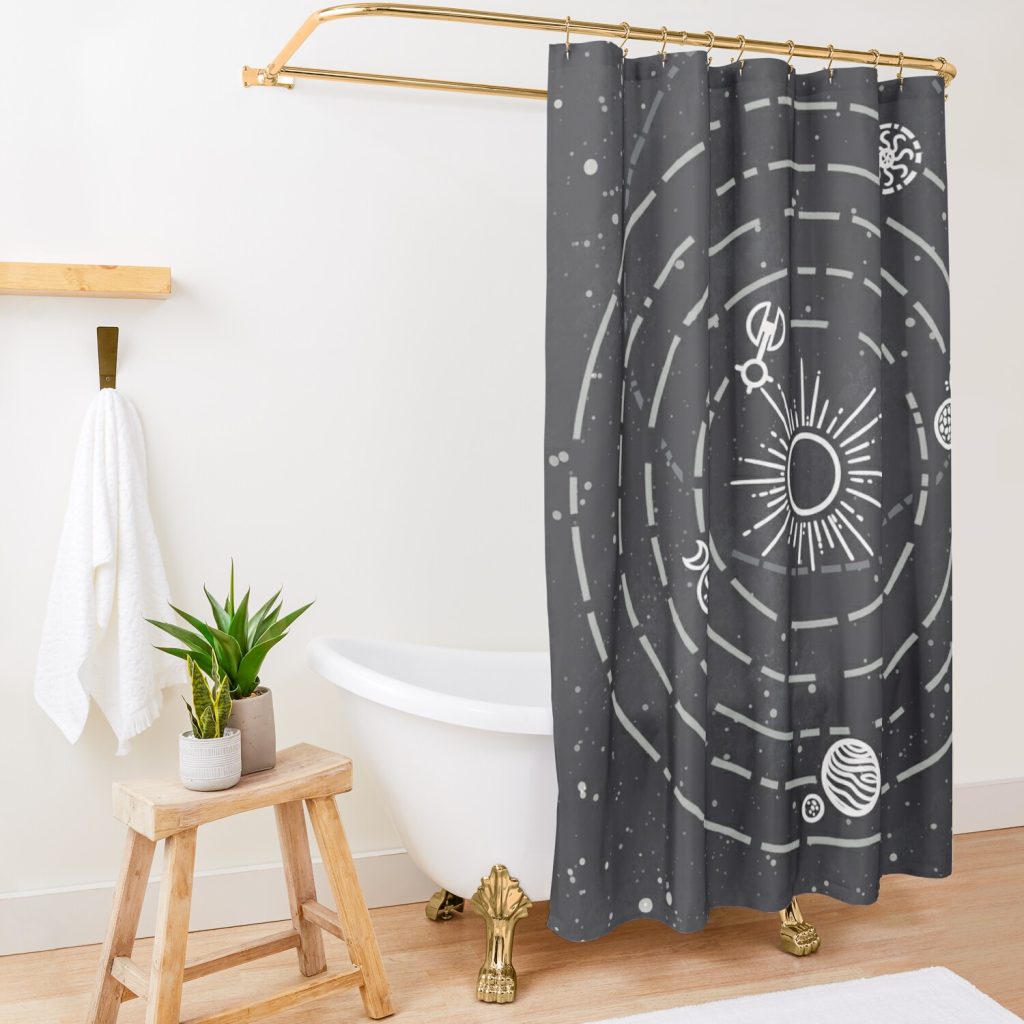 Outer Wilds Solar System Shower Curtain
