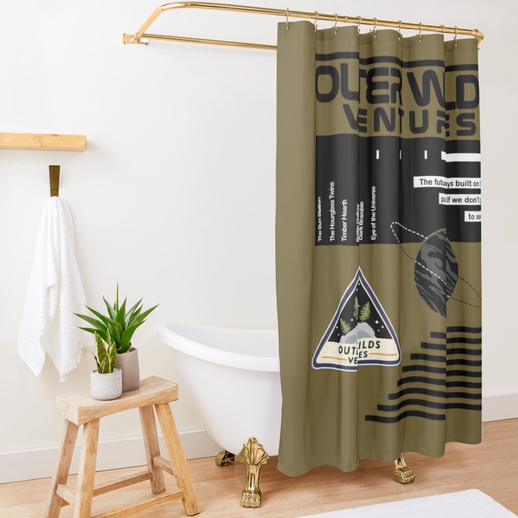 Nasa-Inspired Outer Wilds Ventures Shower Curtain